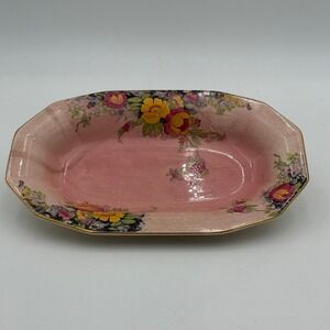 Royal Winton Grimwades Pink Floral Chintz Octagonal Dish **See Pictures Pls